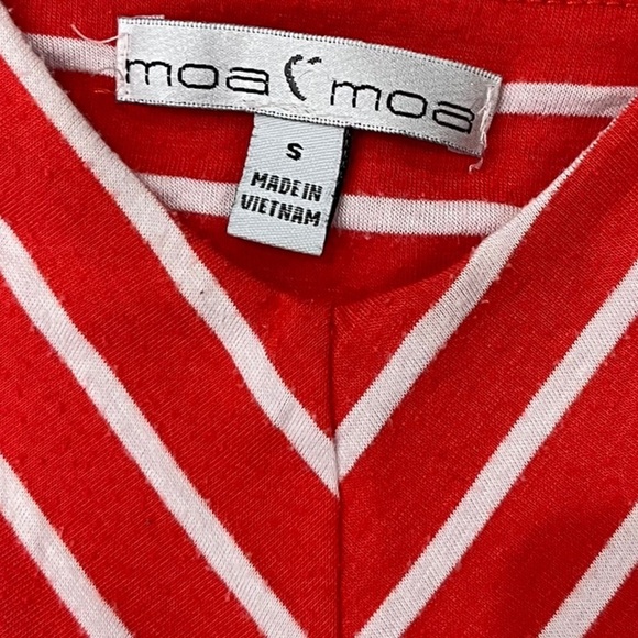 Moa Moa Red & White Striped Maxi Dress with Cut Out Back Detail - Women’s Size S - Picture 2 of 4